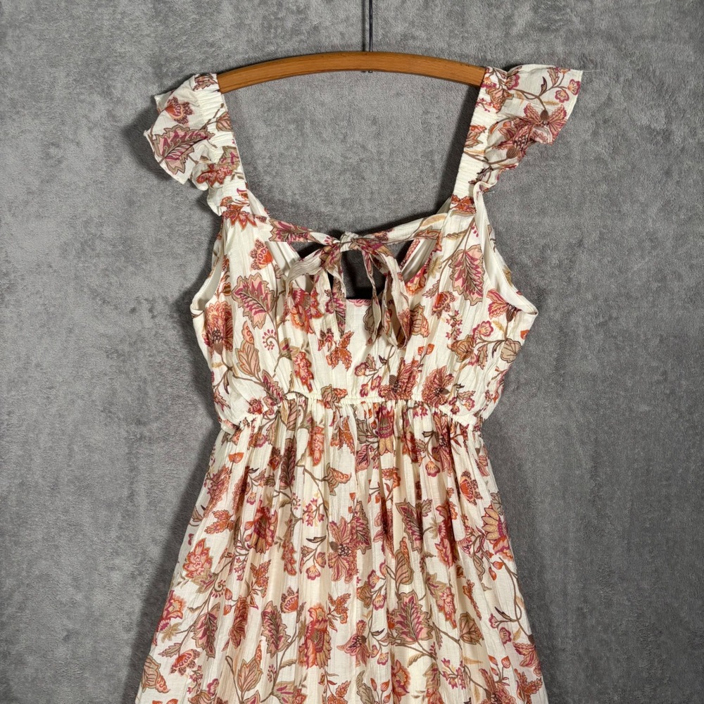 Torrid‎ Jane Jaco Whisper Cream Floral Maxi Dress Ruffle Surplice 1X 14-16 NEW - Picture 9 of 15